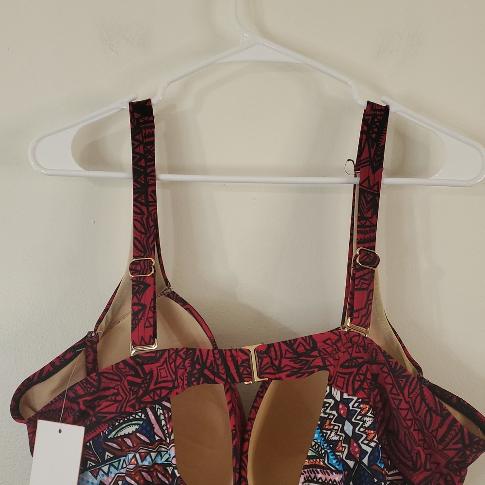 NWT Swimsuits For All Cut Out Underwire One-Piece Swimsuit Size 24 Resortwear - Picture 9 of 15